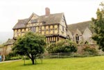 Stokesay Castle Gatehouse with Great Hall in the distance