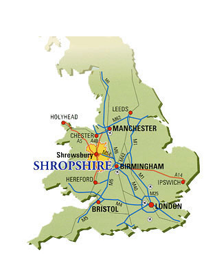 Click the map to discover how to get to Shropshire